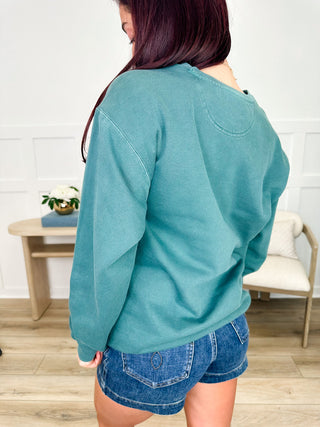 Happy Go Lucky Cotton Blend Green Avery Mae Graphic Top - 2 options