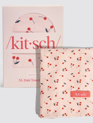 Cherry On Top XL Hair Towel Wrap