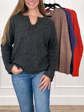 I Still See You Knit Long Sleeve Avery Mae Sweater Top - Multiple Colors