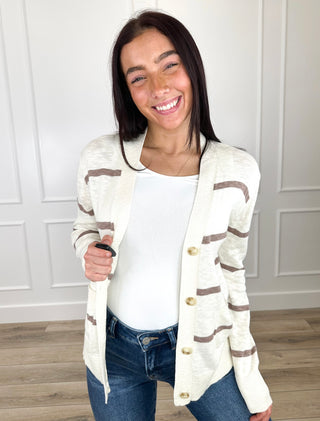 As I Was Saying Cotton Blend Long Sleeve Avery Mae Button Up Cardigan - Multiple Colors