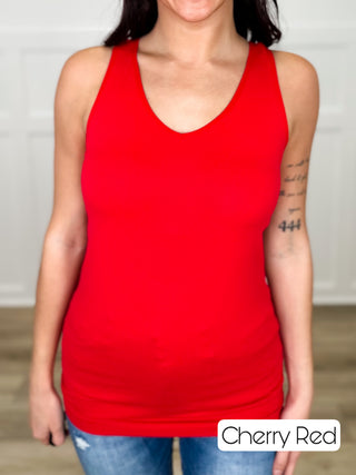 Basic Reversible V & Scoop Neck Tank Top - Multiple Colors