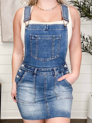 Judy Blue Lexi Medium Wash Skirt Overalls