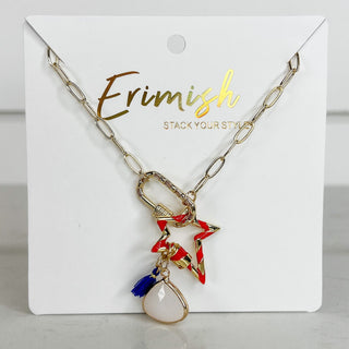 Dangling Star Gold Erimish Necklace