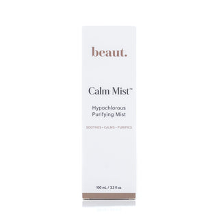 beaut. Calm Mist bottle front label, 100 ml, Hypochlorous Purifying Mist