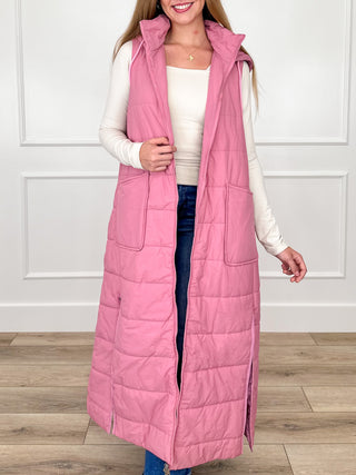 Playing Your Game Avery Mae Hooded Puffer Vest - Multiple Colors