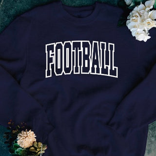 Time For Football Cotton Blend Long Sleeve Avery Mae Graphic Crewneck Sweatshirt - 6 colors!