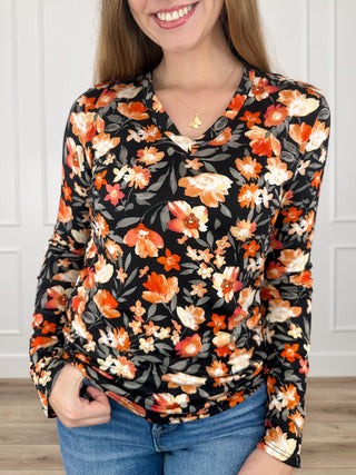 Keep it Close Long Sleeve Black Avery Mae Top