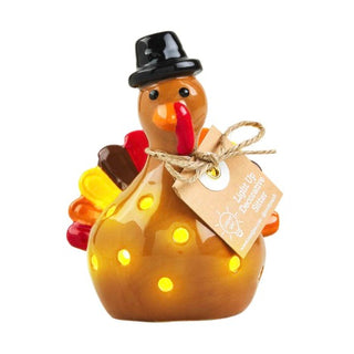 Light Up Ceramic Turkey Decor