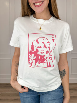 Queen of My Heart Cotton Short Sleeve White Avery Mae Graphic Tee Shirt (Comfort Colors)