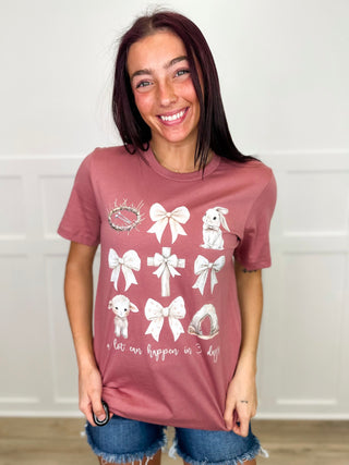 Just Three Days Cotton Short Sleeve Rose Avery Mae Graphic Tee Shirt