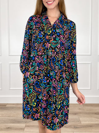 Dear Scarlett Let it Be Known Wrinkle-Free Black Gabby Dress
