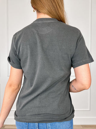 Spooky Snoot Boo-p Cotton Short Sleeve Grey Avery Mae Graphic Tee Shirt (Comfort Colors)