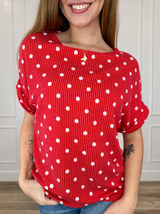 Connecting the Dots Ribbed Short Sleeve Avery Mae Top - Multiple Colors