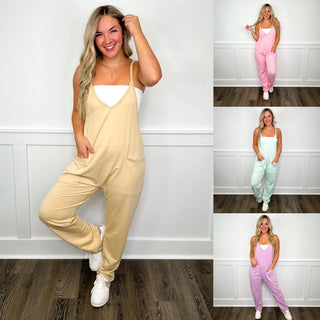 Summertime Jitters Avery Mae Straight Leg Overalls - 4 colors!