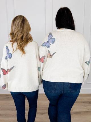 She's an Urban Myth Knit Long Sleeve Ivory Avery Mae Button Up Cardigan