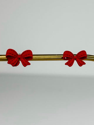 Bows Taking Over Red Stud Earrings