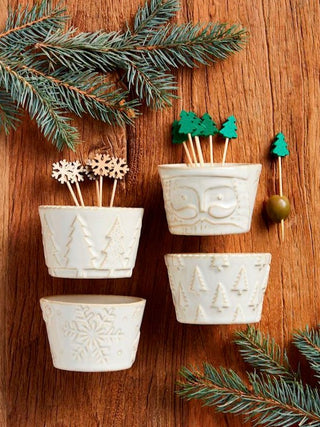 Christmas Cheer Stoneware Tidbit Set - 2 options!