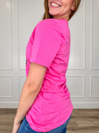 Smoky Mountain Sweetheart Cotton Short Sleeve Pink Avery Mae Graphic Tee Shirt
