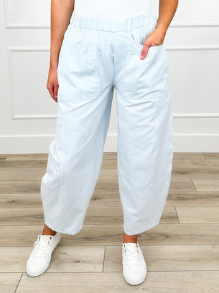 A Day to Remember High-Rise Cotton Blend Blue Avery Mae Bottoms