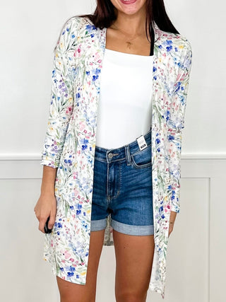 I Just Know Rayon Blend Long Sleeve White Avery Mae Cardigan