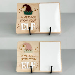 Elf Messages Wood Sign - 2 colors!