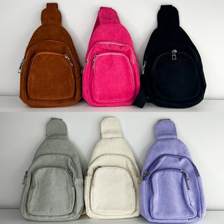 Zenana Finding the Way Soft Corduroy Crossbody Bag - 6 colors!