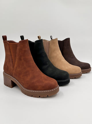 Taking Control Faux Leather Booties - Multiple Colors
