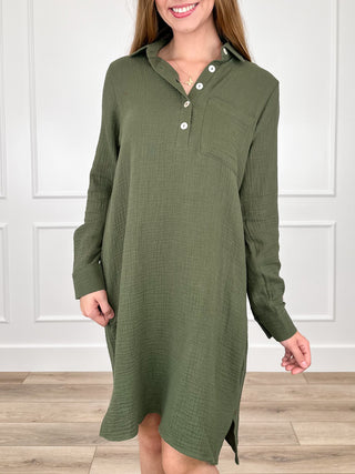 Dear Scarlett Why Didn't You Stay Cotton Dress - Multiple Colors