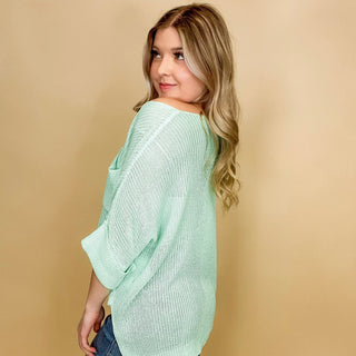 White Birch Help Yourself Knit Short Sleeve Sweater Top - 2 colors!