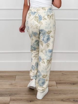 What's Your Story High-Rise Cotton Blend Cream Avery Mae Joggers