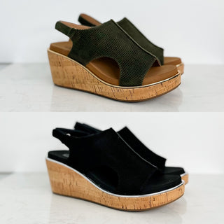 Corky Head Turner Corduroy Wedges - 3 colors!