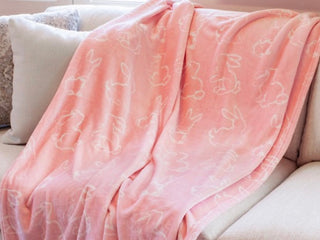Blush Bunny Throw Blanket