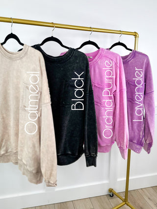 Zenana Basic Had to Be There Cotton Long Sleeve Crewneck Sweatshirt - 10 colors!