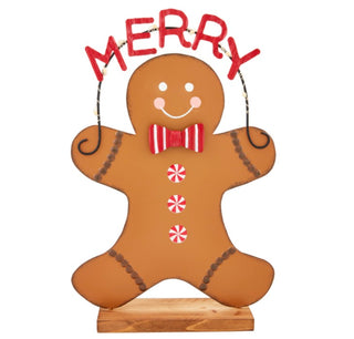 Merry Gingerbread Light Up Sitter - 2 options!