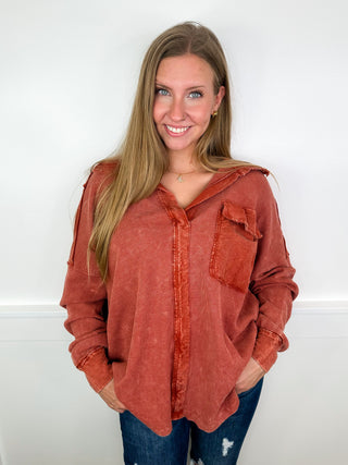 Matter of Fact Cotton Blend Long Sleeve Avery Mae Top - 3 colors!