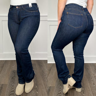 Judy Blue Elora Mid Rise Slim Bootcut Dark Wash Jeans