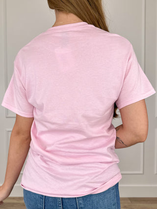 Will Always Love You Cotton Short Sleeve Pink Avery Mae Graphic Tee Shirt