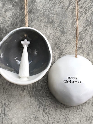 The Holiday Crescent Porcelain Ornament - 3 options!