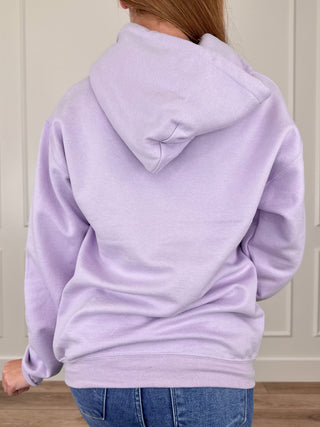 All Hail the Queen Cotton Blend Long Sleeve Purple Avery Mae Graphic Hoodie Sweatshirt (Gildan)