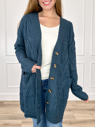Michelle Mae Made For Me Knit Long Sleeve Button Up Cardigan - Multiple Colors
