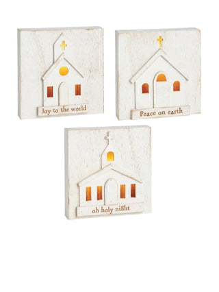 Hometown Holiday Light Up Wood Shelf Sitter - 3 options!