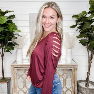 Cut into the Sky Long Sleeve Top - 2 colors!