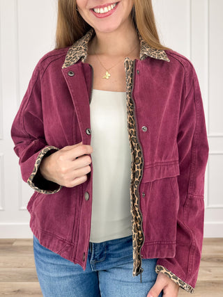 Where Would You Be Cotton Long Sleeve Purple Avery Mae Jacket