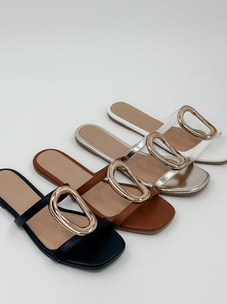 Keep it Entertaining Faux Leather Sandals - 4 colors!