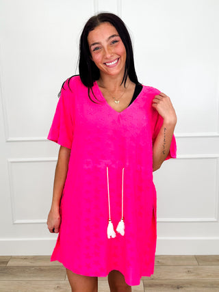 Sunshine Starfish Short Sleeve Pink Avery Mae Swim Cover Up