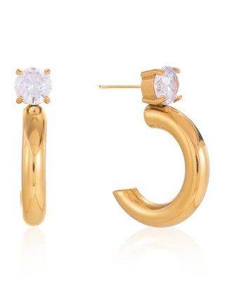 Flirty Chic Gold Hoop Earrings