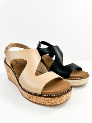 Corky's Life’s a Journey Not a Race Faux Leather Wedges - Multiple Colors