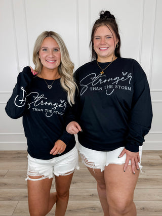 Stronger Cotton Long Sleeve Black Avery Mae Graphic Tee Shirt (Gildan)