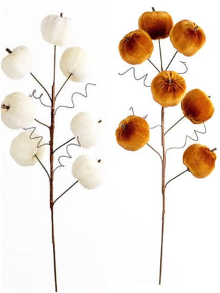 Velvet Pumpkin Stem - 2 colors!