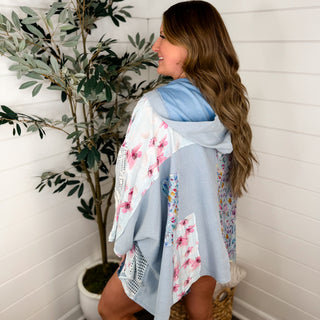 POL Where Should I Go Cotton Blend 3/4 Sleeve Hooded Top - 2 colors!
